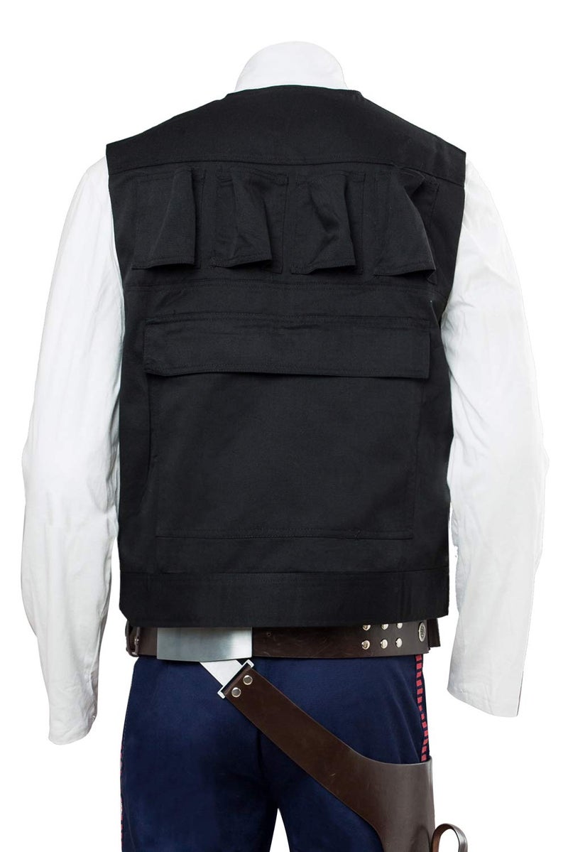 Cosplaysky Men's Halloween Costume Black Vest Belt Compatible Droid Caller Canister Cosplay Accessories Unisex - Image 4